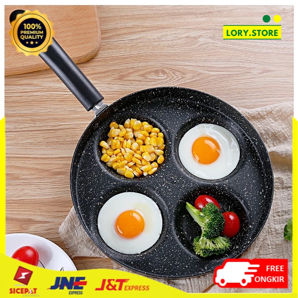 Cetakan Telor Ceplok 4 lobang Loyang Telur Dadar Wajan Anti Lengket Cetakan Telur Ceplok Impor