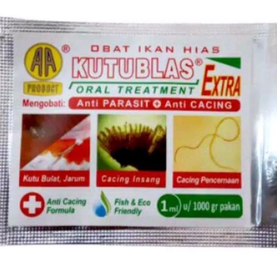 KUTUBLAS OBAT IKAN EXTRA ANTI PARASIT DAN KUTU IKAN.