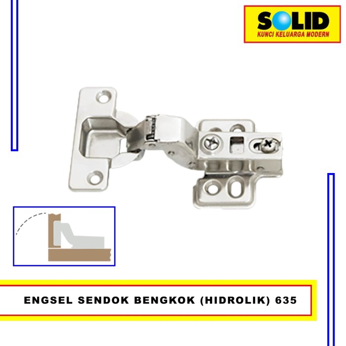 Engsel Sendok Bengkok Hidrolik 635 / Engsel Sendok Solid