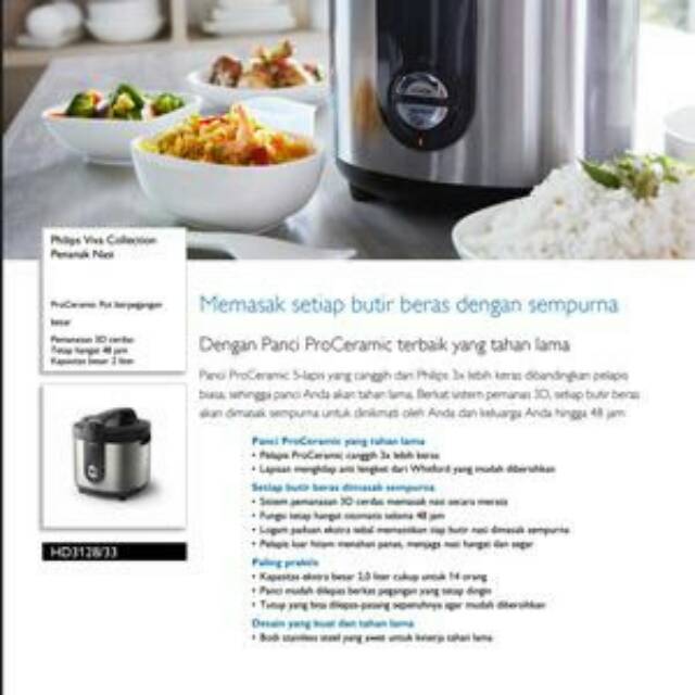 Philips Rice Cooker HD 3138 - HD3138 Magic Com philips