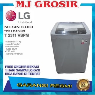 MESIN CUCI LG T 2311 VSPM 11KG 1 TABUNG T2311VSPM 11 KG SMART INVERTER