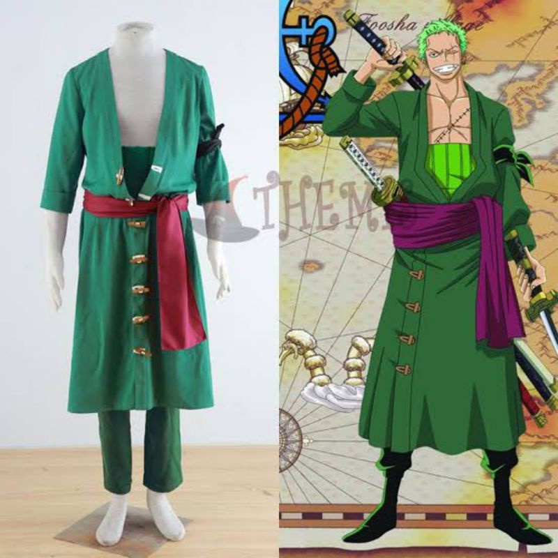 Costume Kimono Cosplay Roronoa Zoro One Piece or Wano Kuni by Request