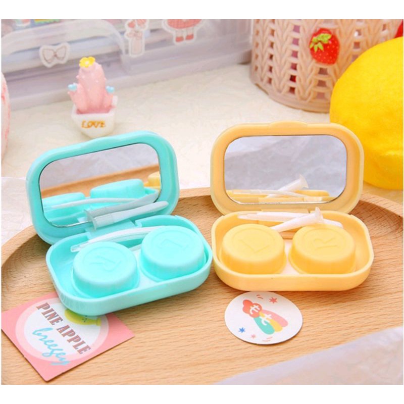 BLESSHOP Tempat Sotflen Kanan Kiri Softlens Case Kotak Softlens Dan Kaca