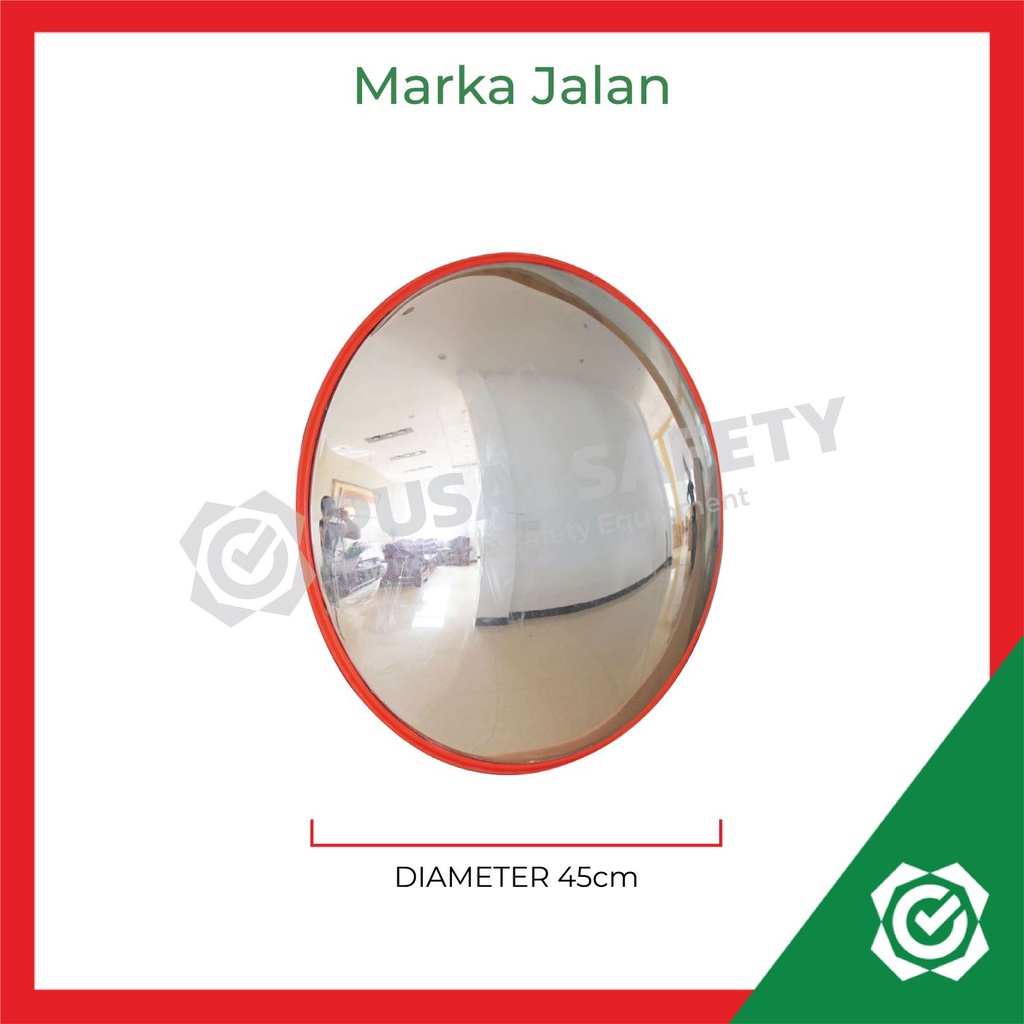 Convex Mirror Indoor 45cm Cermin Kaca Tikungan Cembung Safety