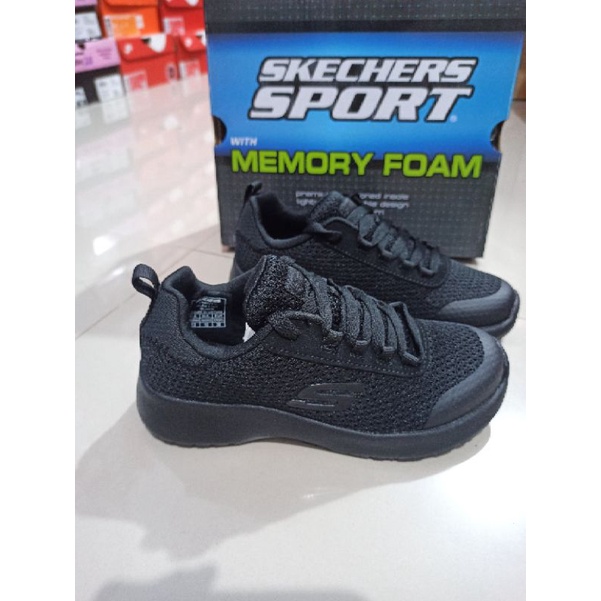 SEPATU ANAK SKECHERS - HITAM - ORIGINAL