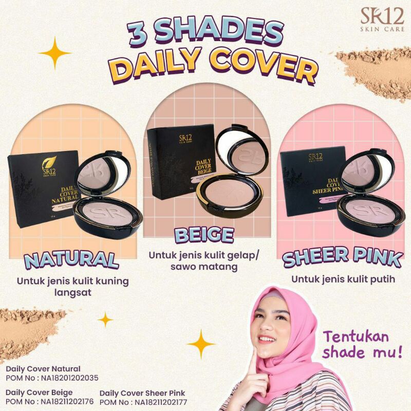 SR12 Daily Cover Bedak wanita