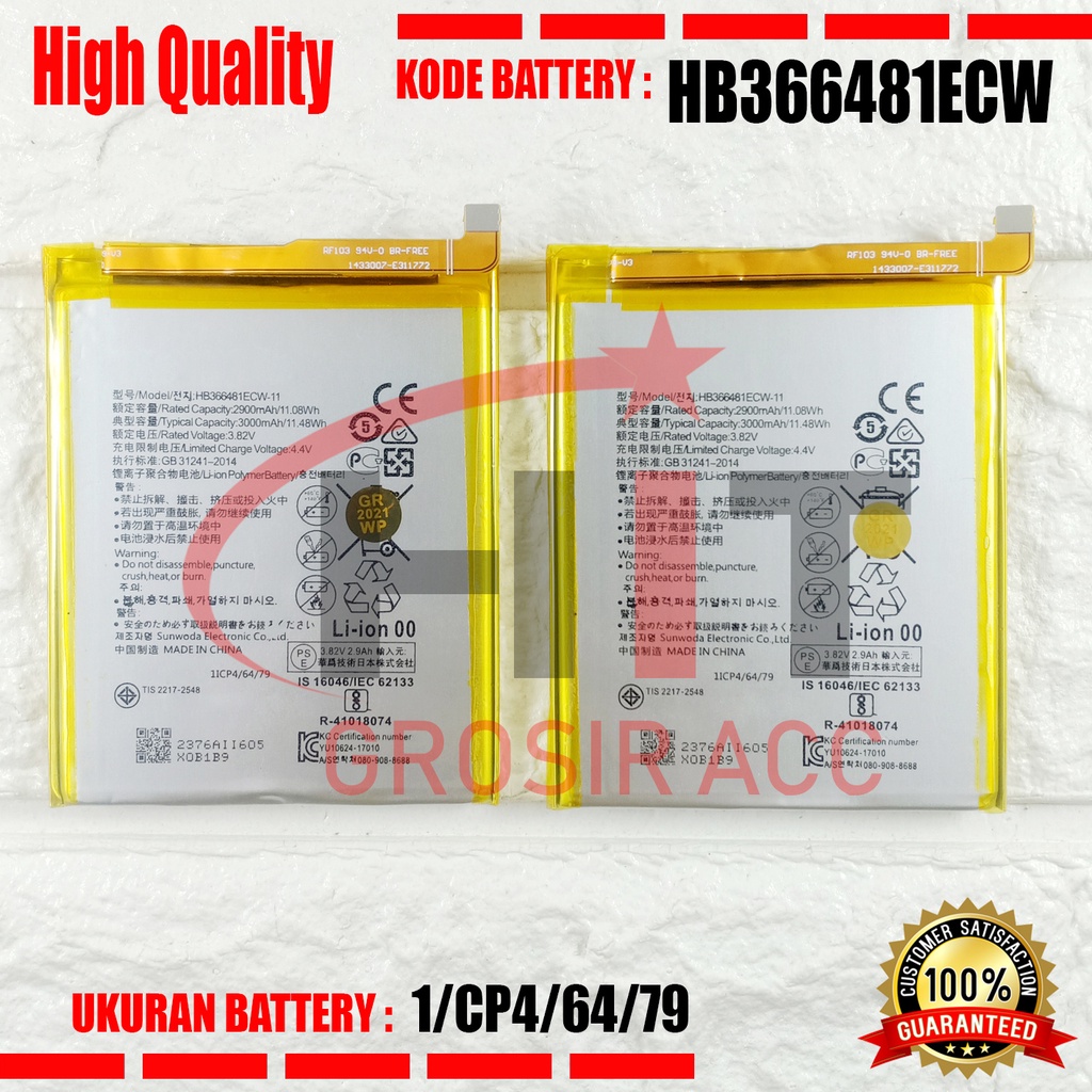 Battery Baterai HB366481ECW-11 For Honor 8 , Honor 8 Lite, Honor 9i , Honor 9 Lite, Honor 5C , Honor 7C , Honor 7A , Honor V9 Play , Enjoy 7s , enjoy 8 , Enjoy 8E Ascend P9 , P9 lite,  G9 , P10 Lite , P20 Lite , Nova 2 Lite