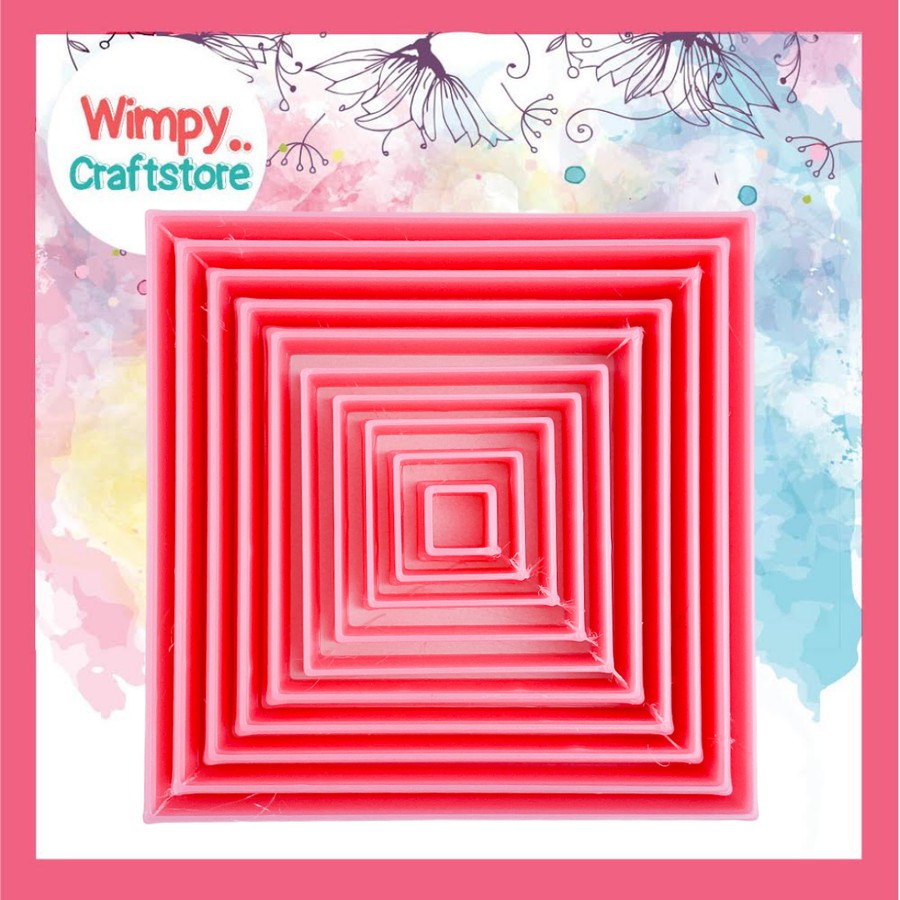 Cetakan Square Cutter Polymer Cetakan Anting Cookie Clay Cutter Kotak