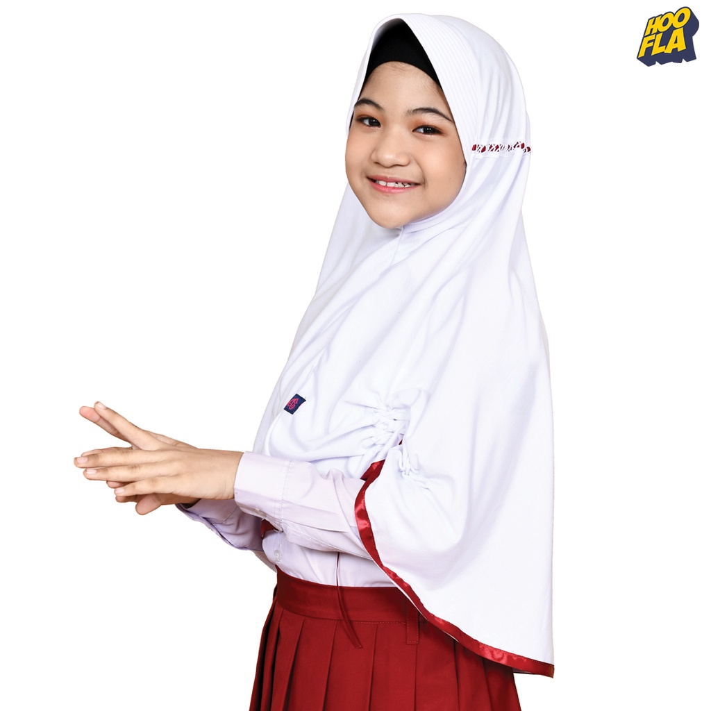 Jilbab Kerudung Anak Perempuan Sekolah SD SMP Instan Bergo Serut Kualitas Premium