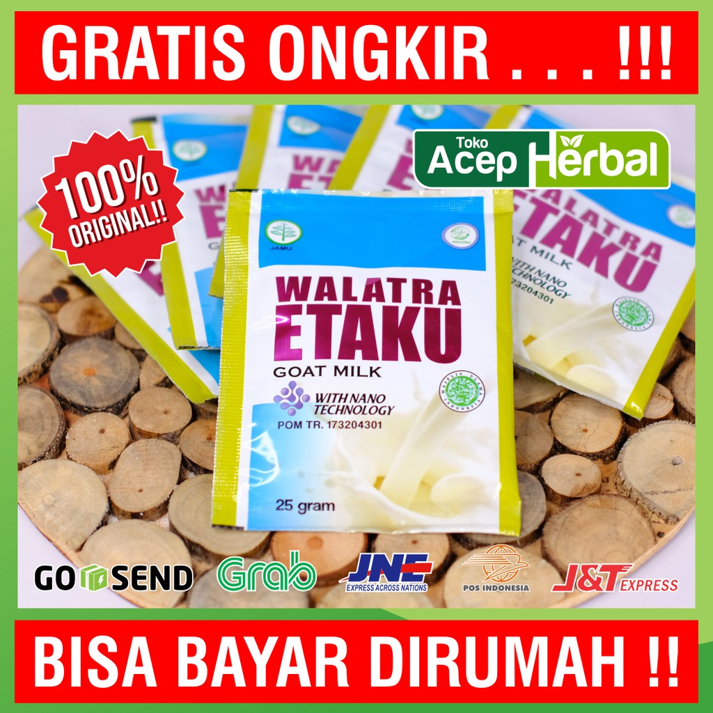 

WALATRA SUSU ETAKU GOAT MILK - SUSU KAMBING ETAWA PREMIUM 100% ALAMI - ISI 10 SACHET BPOM HALAL