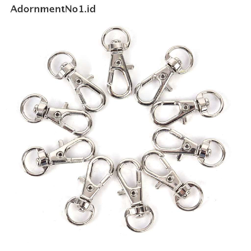 (AdornmentNo1) 10pcs Klip Carabiner Mini Bahan Aluminum Alloy Untuk Gantungan Kunci