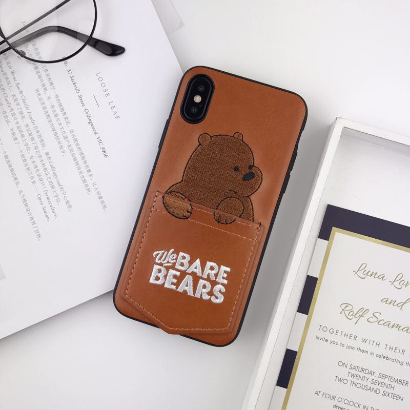 Case Motif Panda Beruang Putih Untuk iPhone 11 pro MAX XS MAX XR 6s 6Plus i7 i8 7plus X