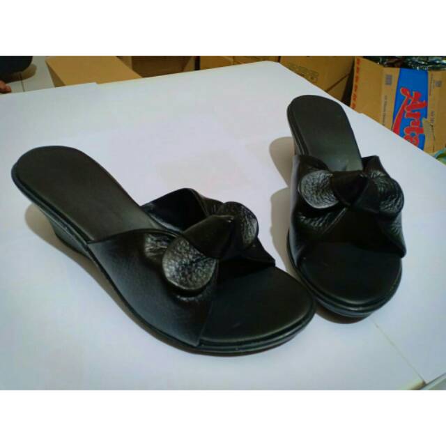 BEST SELLER SANDAL KULIT HAK FLAT WANITA ANTI LICIN PAPIRUT CASUAL ASLI GARUT SUKAREGANG