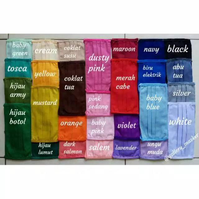 Masker kain/masker hijab/masker non hijab/ masker anak/ masker tali sambung