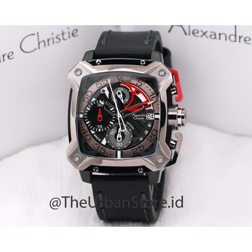 jam alexandre christie pria 3038 hitam grey original