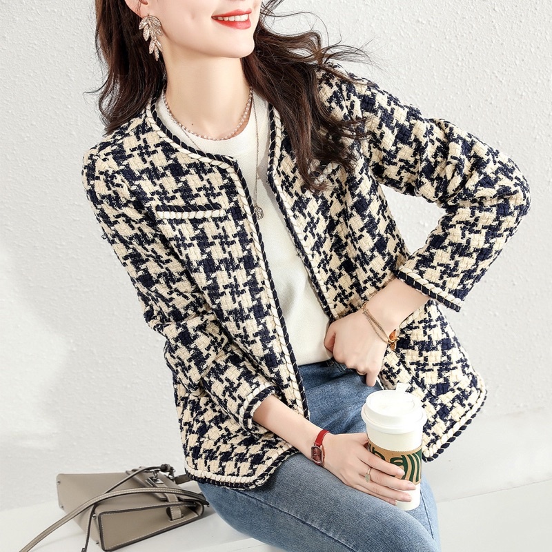 [ Korean Blazer Series ] Blazer / Vest / Outer / Rompi Houndstooth Tweed Casual Formal Premium