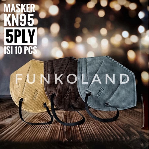 Masker KN95 EARLOOP masker 5ply isi 10pcs/box warna cowo - Biru Navy
