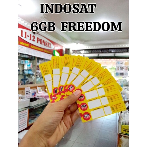 VOUCHER INDOSAT IM3 6GB (9GB) FREEDOM
