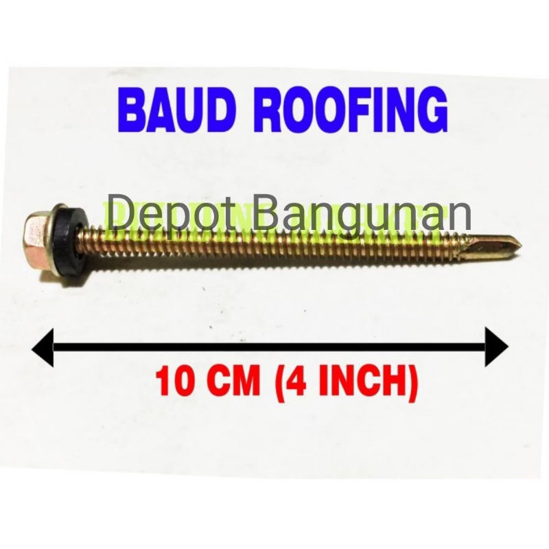 Skrup Roofing Sekrup Roofing Baut Roofing 10 CM 4 Inch @ 1 Buah