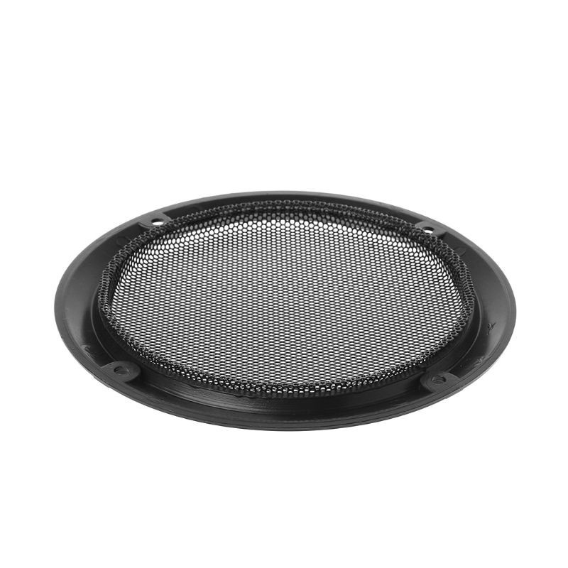 btsg 2PCS Protective Speaker Cover Steel Mesh Grille Grills Decorative Circle DIY Accessories Black