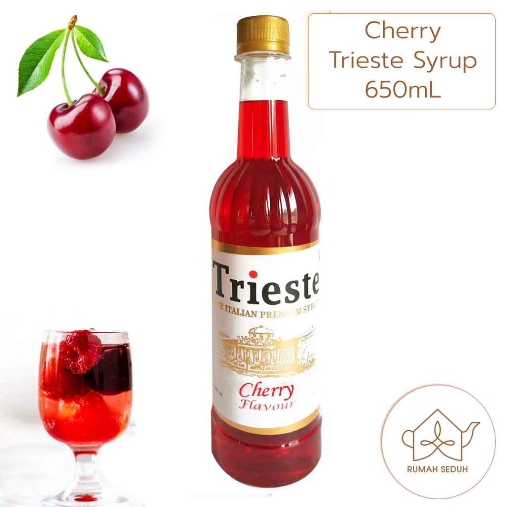 

650mL Trieste Cherry Syrup - Sirup Rasa Buah Ceri Merk Trieste Premium