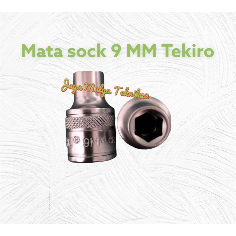 TEKIRO Mata sock 9 MM 6PT / kunci sock / Alat bengkel