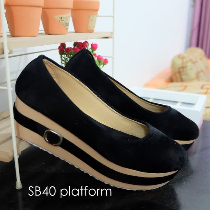 SEPATU MODEL KINI TERKINI KENKINIAN BUAT SEKOLAH KERJA HAK PUMP HEELS / Sepatu Platform Wanita SB40