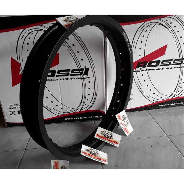 Velg Rossi 185 18 hole 36 ada Hitam Gold silver