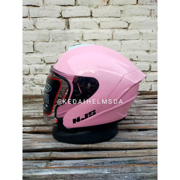NJS KAIROZ HELM HALFACE TERBARU | NJS KAIROZ DV GARUDA | NJS KAIROZ DV RUSH | NJS ZX-1 BARONG | NJS ZX-1 SOLID WHITE GLOSSY-PEACH PINK