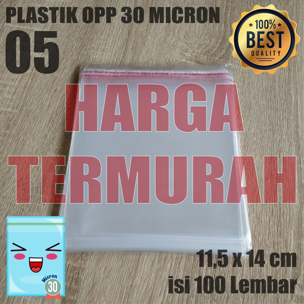 

PLASTIK OPP TEBAL 11,5 x 14 cm 30 Micron (0,5) PLASTIK KEMASAN / PLASTIK ROTI