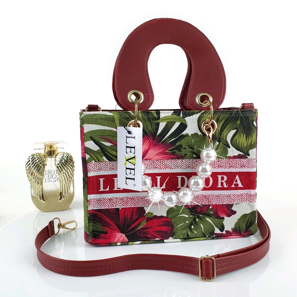 FASHIONSTOREKU TAS LEVEL DORA FLORA STYLE WANITA KOREA ORIGINAL