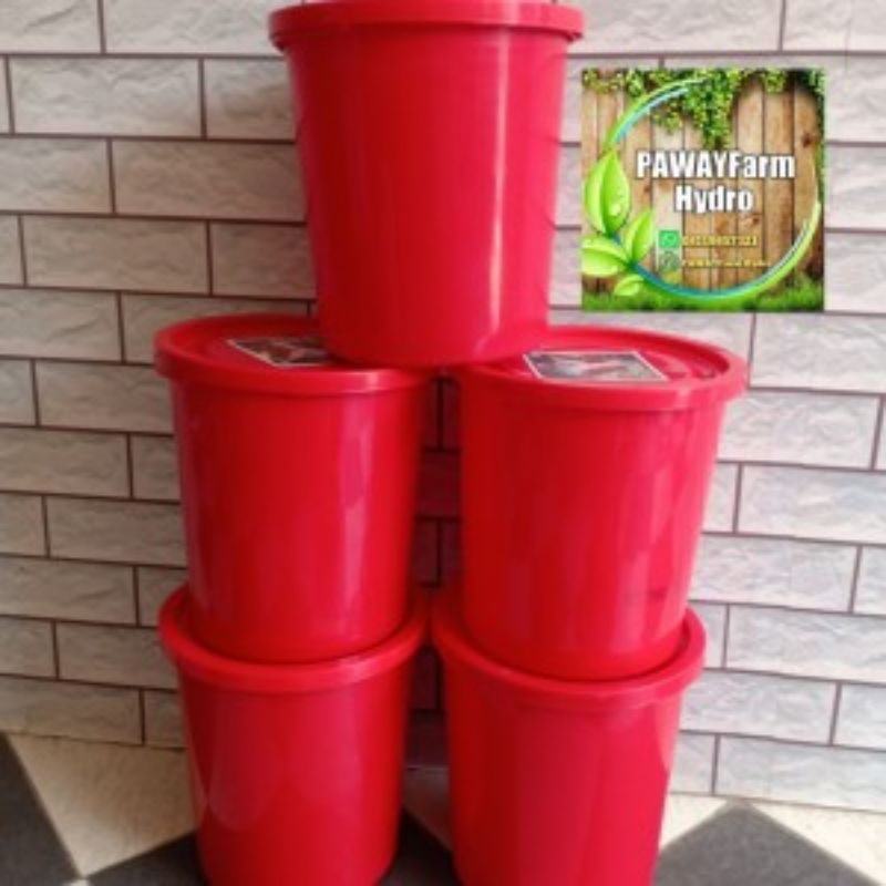 Ember bekas es krim 8 liter warna merah