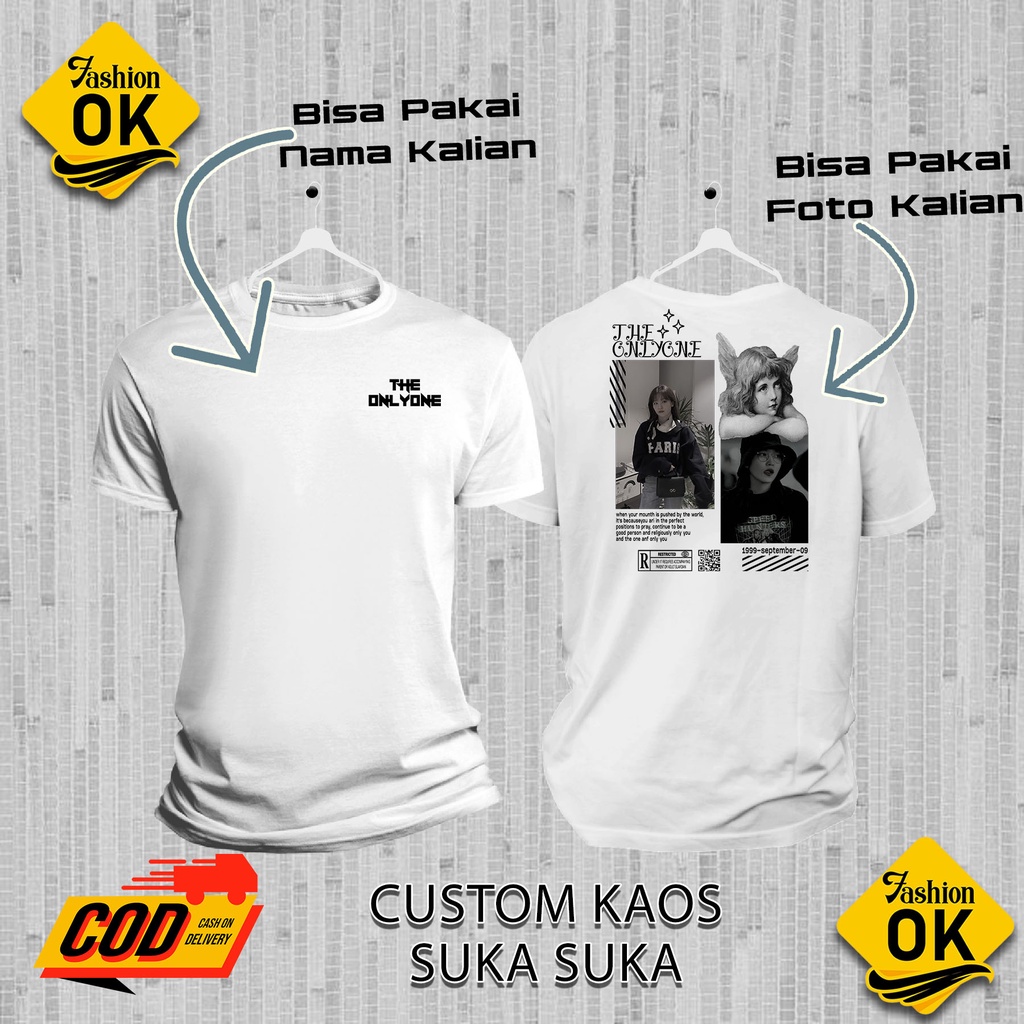 Kaos Couple Bucin Custom - Kaos Custom Bucin - Streetwear Bucin Viral - Custom Kaos Desain Bucin - K