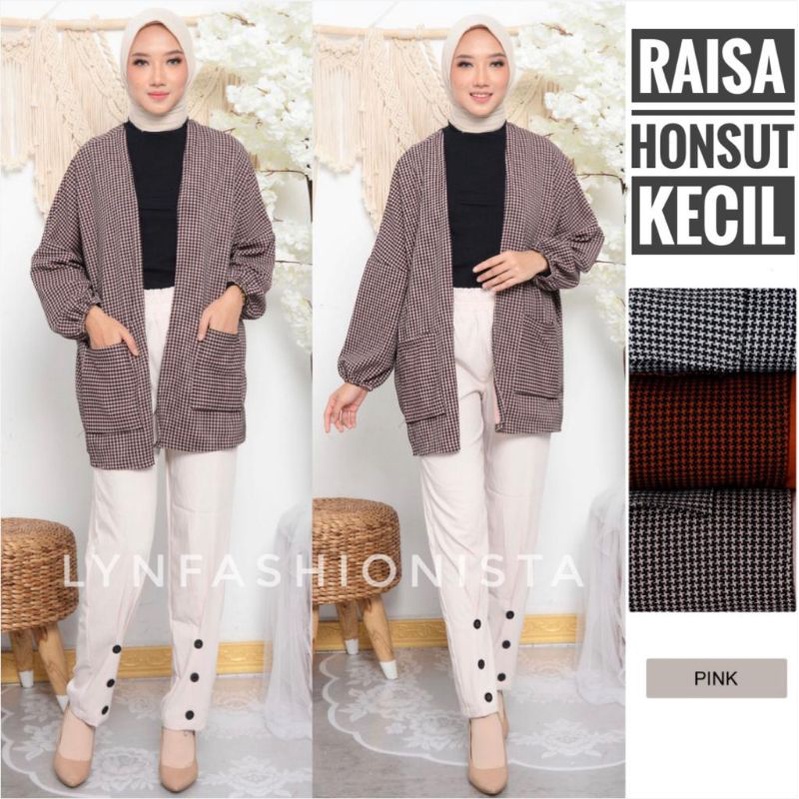 LYNFASHIONISTA-KARDIGAN JUMBO WANITA MODEL BATWING MOTIF HONSUT/RAISA