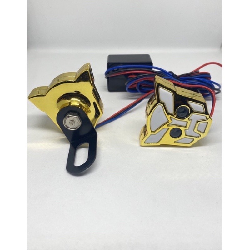 Sepasang Lampu Led strobo kedip Transformer Mini Nyala Kedip Lampu Variasi Motor DC 12V Universal Waterproof