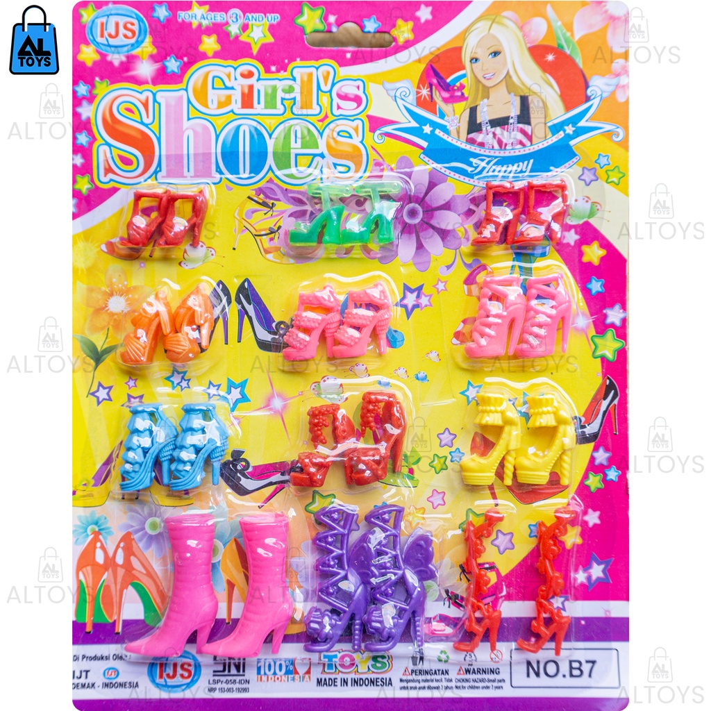 MAINAN ACCORIES BONEKA SPATU SET 12 PASANG b7