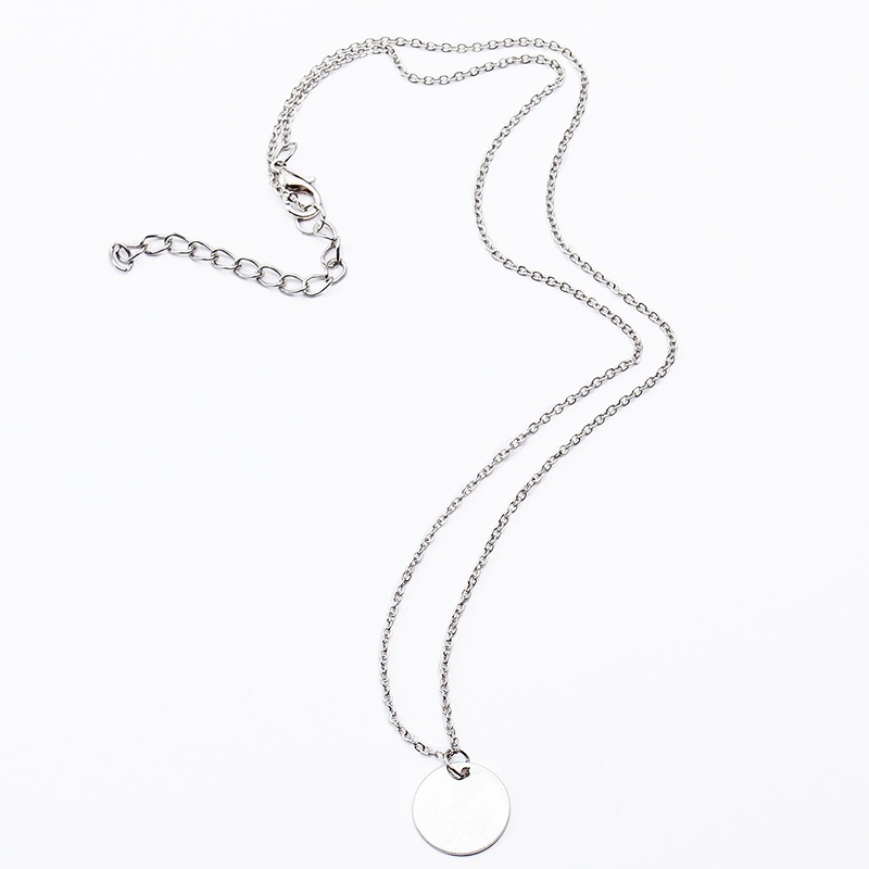 Simple and versatile small round piece thin chain temperament clavicle chain 210807