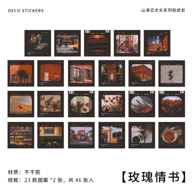 sticker aesthetic vintage dekorasi journal scrapbook-A