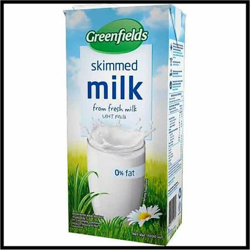 Jual susu UHT greenfield skimmed milk 1 L | Shopee Indonesia