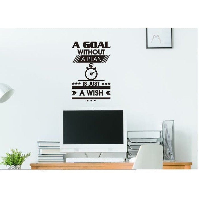 

Sticker Quotes Kata A Goal Without Plan Wallstiker Office Kantor Cut