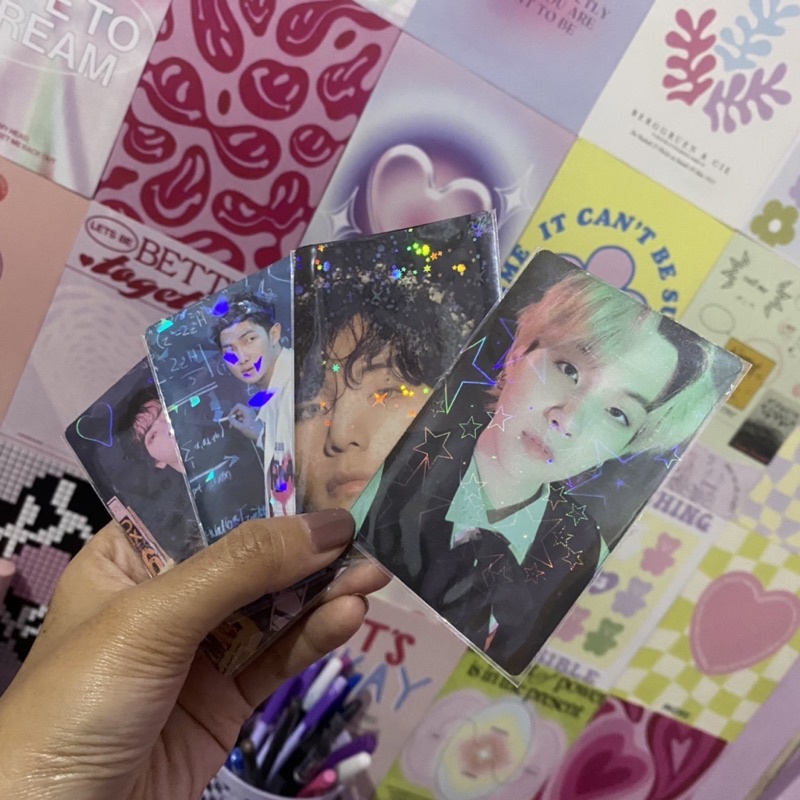 innersleeve hologram non seal untuk photocard motif love star and big star murah (min beli 5 lembar)