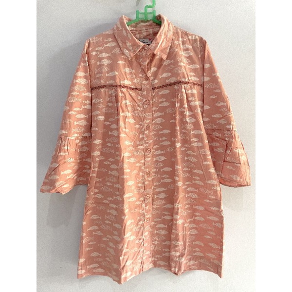 BAJU ATASAN WANITA TUNIK PINK