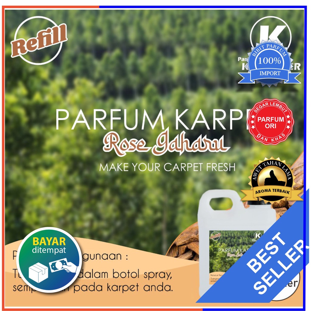 Parfum Karpet Aroma Rose Gaharu | Wangi Segar &amp; Tahan Lama | Kemasan Refil 0,5 Liter | Bisa Cod | Terlaris