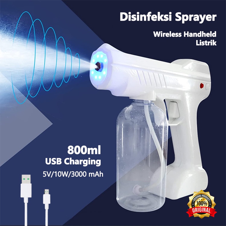 Jual 800ml Nano Spray Disinfectant Wireless UV Sterilizer Gun Sprayer