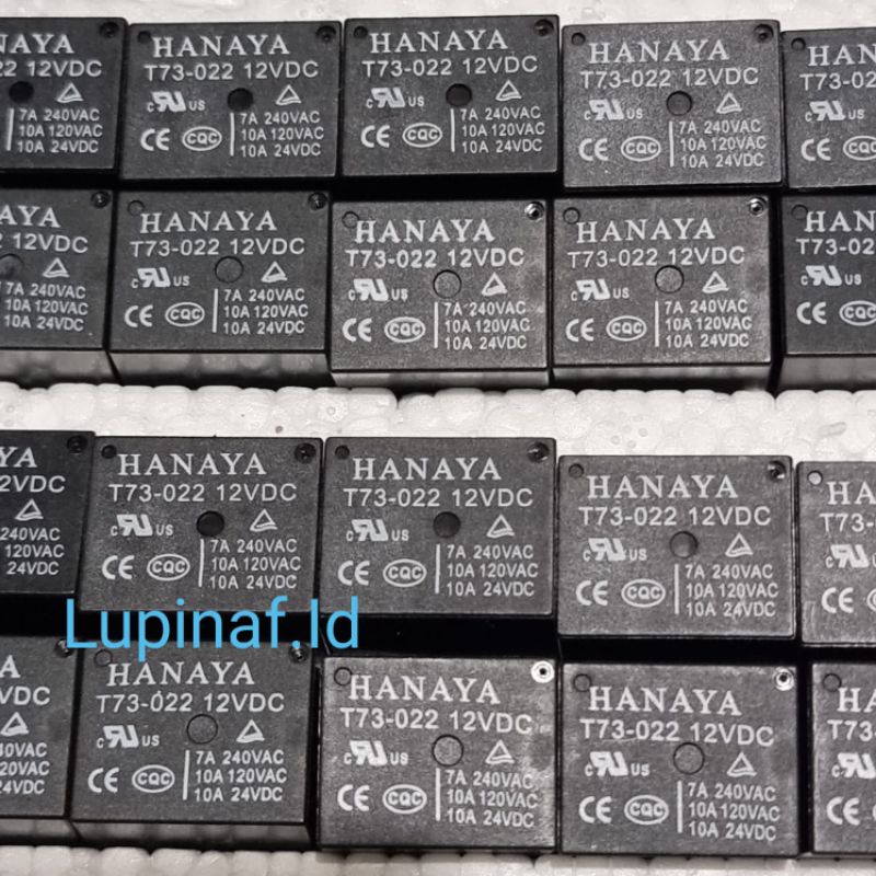 RELAY 10A 12V 5P 5 PIN HANAYA