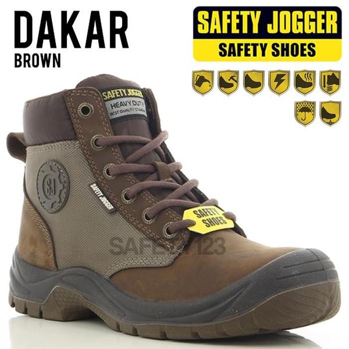 brown safety trainers