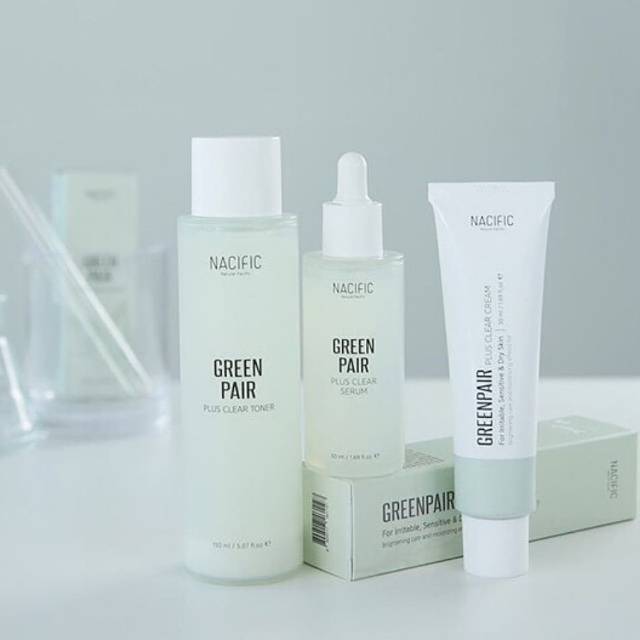 paket nacific green pair plus clear clear (isi 3 produk)