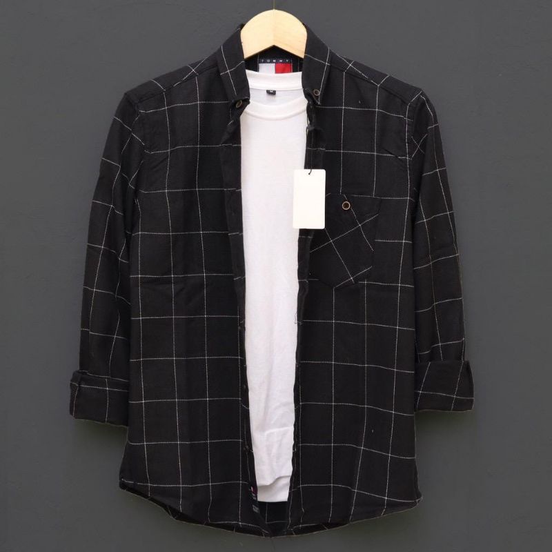 Flanel Lengan Panjang Distro Kemeja Flanel Import Pria Kualitas Premium Lengan Panjang Unisex Hem Fl