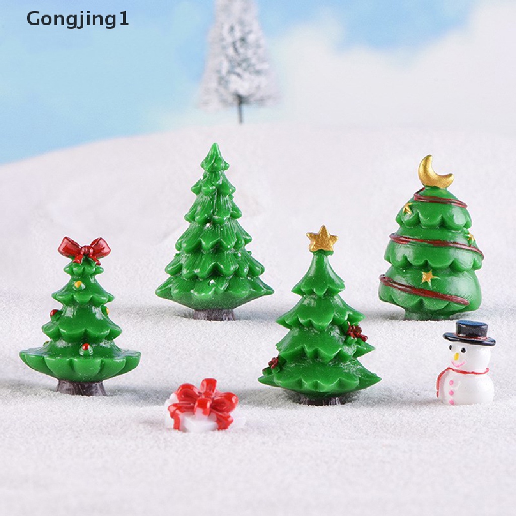 Gongjing1 Miniatur Pohon Natal Bahan Resin Untuk Dekorasi Taman