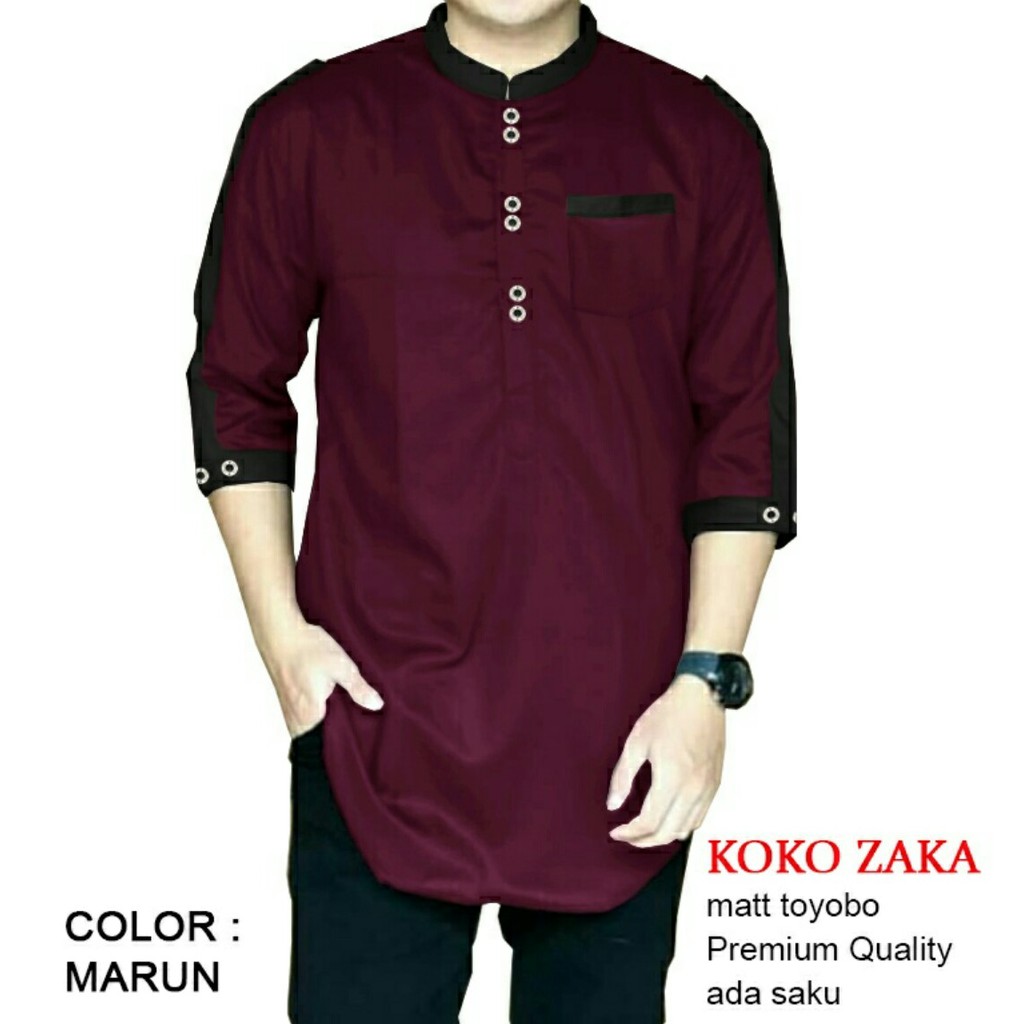 PREMIUM KOKO ZAKA S-3XL ORIGINAL Baju Koko Qurta Pria,Baju Koko Muslim Pria